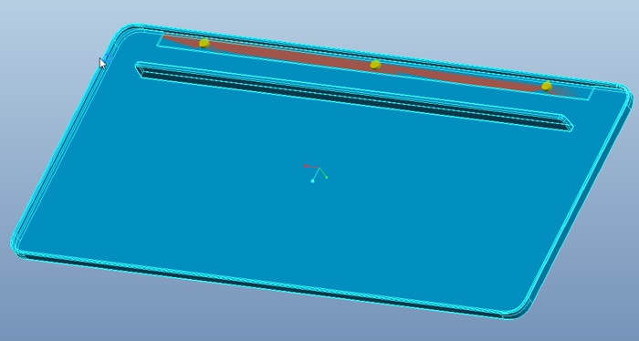键盘盖转轴包胶支架